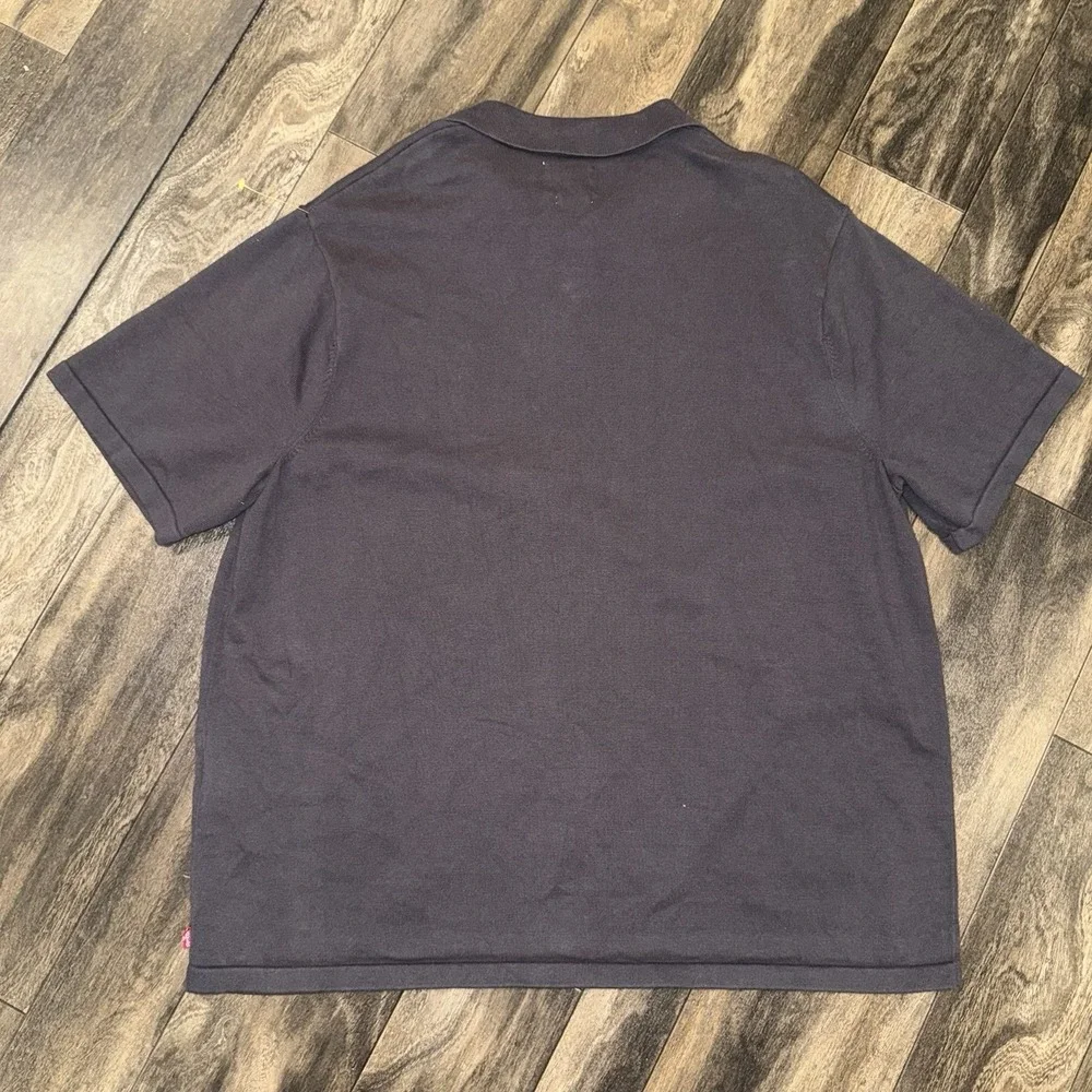 Levi's Men's Cotton Sweater Knit‎ Grey Polo Shirt Size XXL